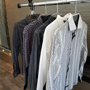 Lot of 5 Designer Mens Shirts Large